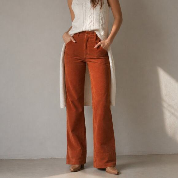 Favorite Daughter Pants - NWOT Favorite Daughter The Mischa Sedona Corduroy High-Rise Wide-Leg Pant, sz 24